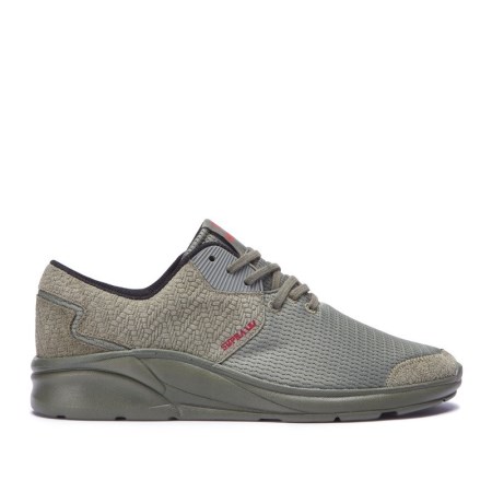 Supra Noiz Mens Low Tops Shoes Olive UK 82OTX